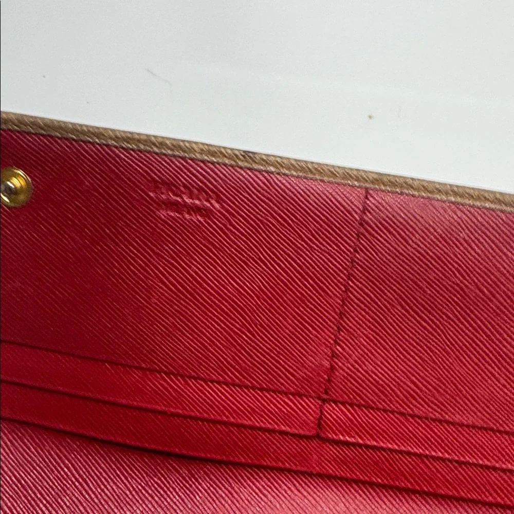 Prada Tan Leather wallet